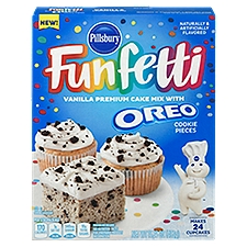 Pillsbury Funfetti Oreo Vanilla Cake Mix, 15.25 oz 