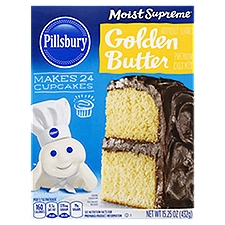 Pillsbury Moist Supreme Golden Butter Premium Cake Mix, 15.25 oz, 15.25 Ounce