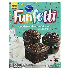 Pillsbury Funfetti Chocolate Cake & Cupcake Mix with Candy Bits, 15.25 oz