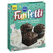 Pillsbury Funfetti Candy Bits, Chocolate Cake & Cupcake Mix, 15.25 Ounce