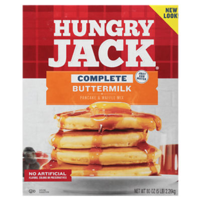 Hungry Jack Complete Buttermilk Pancake & Waffle Mix 80 oz, 80 Ounce