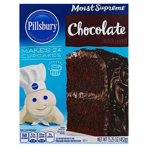 Pillsbury Moist Supreme Chocolate Premium Cake Mix, 15.25 oz