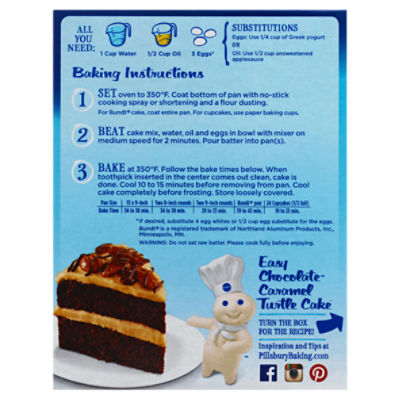 Advertisement for Pillsbury's Bundt cake mix