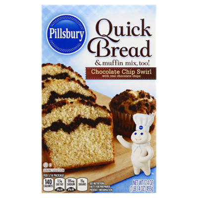 Pillsbury Chocolate Chip Swirl Quick Bread & Muffin Mix, 17.4 oz ShopRite