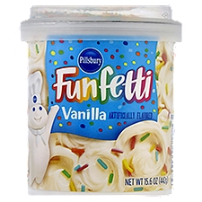 Pillsbury Funfetti Vanilla Frosting, 15.6 oz, 15.6 Ounce