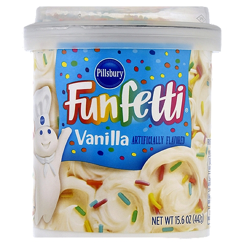 Pillsbury Funfetti Vanilla Frosting, 15.6 oz