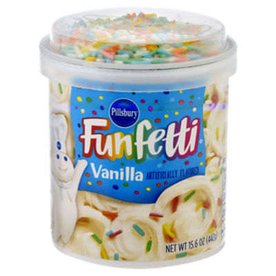 Pillsbury Funfetti Vanilla Frosting, 15.6 oz