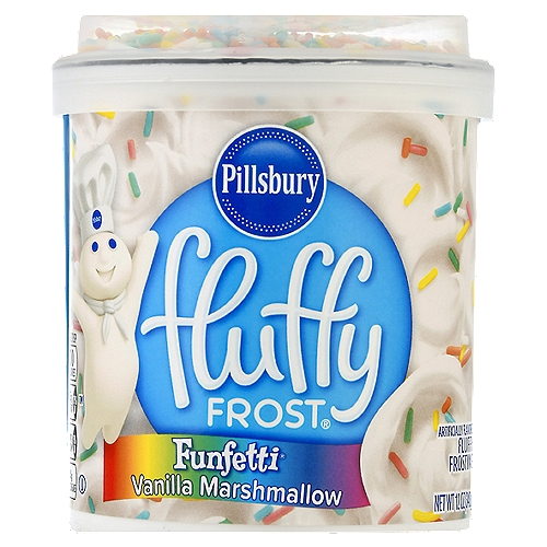 Pillsbury Fluffy Frost Funfetti Vanilla Marshmallow Frosting, 12 oz