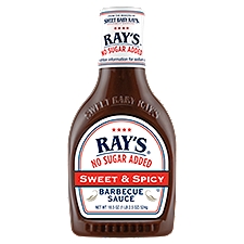 Ray's No Sugar Added Sweet & Spicy Barbecue Sauce, 18.5 oz, 18.5 Ounce