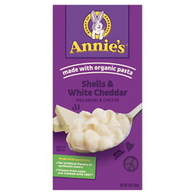 Annie's Shells & White Cheddar Macaroni & Cheese, 6 oz, 6 Ounce
