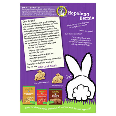 Annie's Organic Birthday Cake Bunny Grahams Baked Snacks - 7.5oz