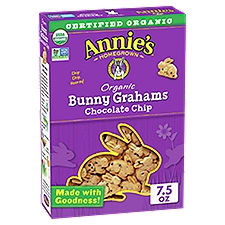 Annie's Homegrown Bunny Grahams Organic Chocolate Chip Baked Graham Snacks, 7.5 oz