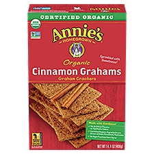 Annie's Homegrown Organic Cinnamon, Graham Crackers, 14.4 Ounce