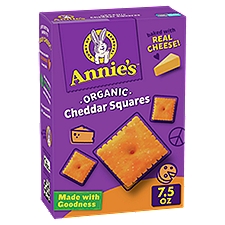 Annie's Organic Cheddar Squares Baked Crackers, 7.5 oz, 7.5 Ounce