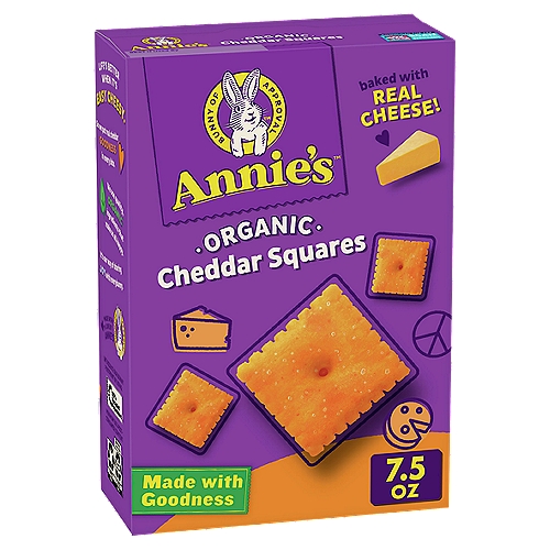 Annie's Organic Cheddar Squares Baked Crackers, 7.5 oz