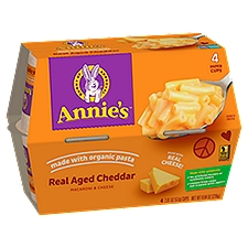 Annie's Homegrown Macaroni & Cheese, Real Aged Cheddar, 4 Each