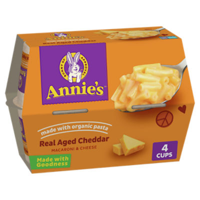 Annie's Real Aged Cheddar Macaroni & Cheese, 2.01 oz, 4 count