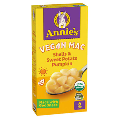 Annie's Vegon Mac Shells & Sweet Potato Pumpkin Macaroni & Sauce Pasta, 6 oz