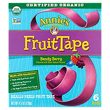 Annie's Homegrown Organic Swirly Strawberry Really Peely Fruit Tape, 4.5 Ounce