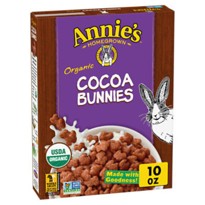 Annie's Homegrown Organic Cocoa Bunnies Oat, Corn & Rice Cereal, 10.0 oz