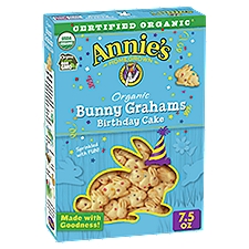 Annie's Homegrown Bunny Grahams Organic Birthday Cake Baked Graham Snacks, 7.5 oz, 7.5 Ounce