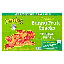 Annie's Homegrown Organic Tropical Treat Bunny Fruit Snacks, 0.8 oz, 5 count