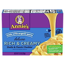 Annie's Macaroni & Cheese Sauce, Deluxe Shells & Classic Cheddar, 11.3 Ounce