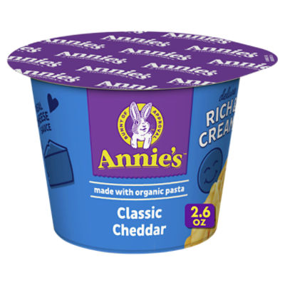 Annie's Classic Cheddar Shells & Cheese, 2.6 oz, 2.6 Ounce