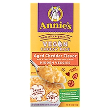 Annie's Vegan Aged Cheddar Flavor, Cheesy Rice, 6.6 Ounce