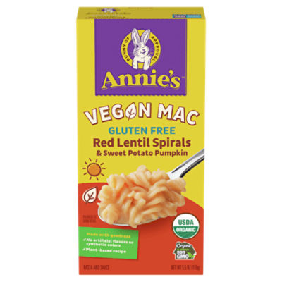 Annie's Vegan Red Lentil Spirals with Sweet Potato & Pumpkin Pasta & Sauce, 5.5 oz
