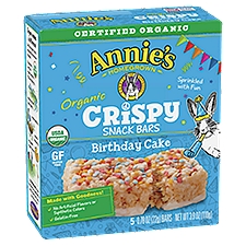 Annie's Homegrown Birthday Cake Organic Crispy, Snack Bars, 0.78 Ounce
