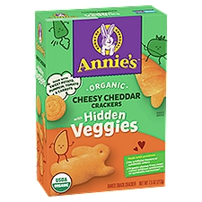 Annie's Organic Cheesy Cheddar Crackers with Hidden Veggies, 7.5 oz