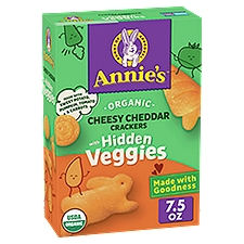 Annie's Organic Cheesy Cheddar Crackers with Hidden Veggies, 7.5 oz