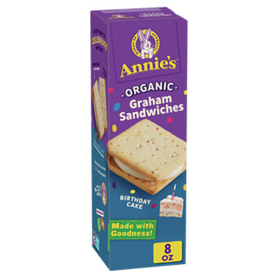 Annie's Organic Birthday Cake Graham Sandwiches, 8 oz