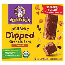 Annie's Organic Dipped Milk Chocolate Caramel, Granola Bar, 4.6 Ounce