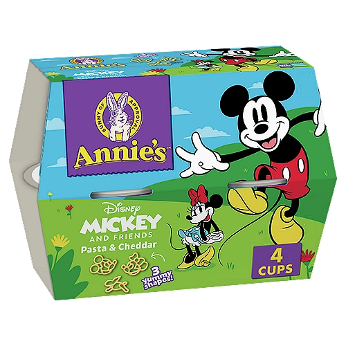 Annie's Disney Mickey and Friends Pasta & Cheddar, 1.85 oz, 4 count