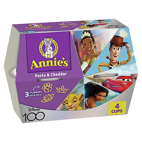 Annie's Disney 100 Pasta & Cheddar, 1.87 oz, 4 count