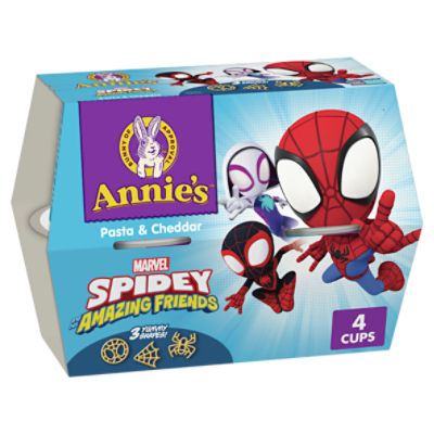 Annie's Marvel Spidey and His Amazing Friends Pasta & Cheddar, 1.87 oz, 4  count - The Fresh Grocer