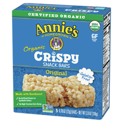 Annie's Organic Birthday Cake Crispy Snack Bars, Gluten Free, 5