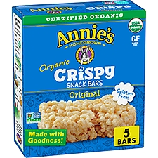 Annie's Homegrown Original Organic Crispy Snack Bars, 0.78 oz, 5 count, 3.9 Ounce