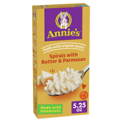 Annie's Spirals with Butter & Parmesan Pasta & Cheese, 5.25 oz, 5.25 Ounce