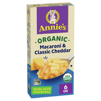 Annie's Organic Macaroni & Classic Cheddar, 6 oz