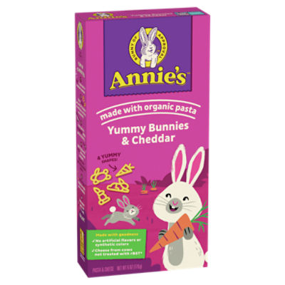 Annie's Yummy Bunnies & Cheddar Pasta & Cheese, 6 oz