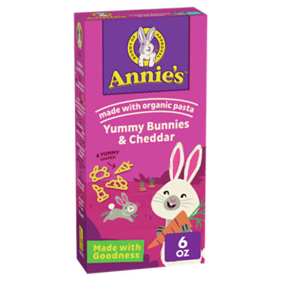 Annie's Yummy Bunnies & Cheddar Pasta & Cheese, 6 oz, 6 Ounce