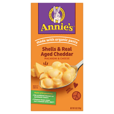 Annie's Shells & Real Aged Cheddar Macaroni & Cheese, 6 oz