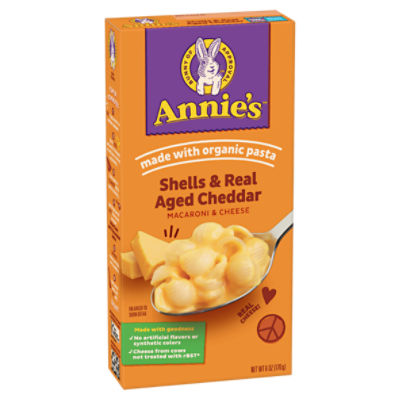 Annie's Shells & Real Aged Cheddar Macaroni & Cheese, 6 oz - The