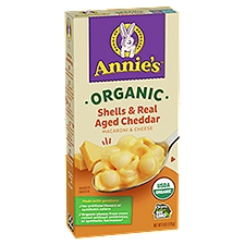 Annie's Organic Shells & Real Aged Cheddar, Macaroni & Cheese, 6 Ounce