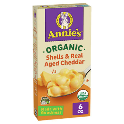 Annie's Organic Shells & Real Aged Cheddar Macaroni & Cheese, 6 oz