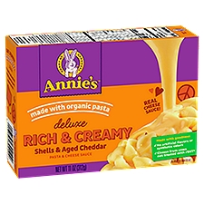 Annie's Deluxe Rich & Creamy Shells & Aged Cheddar,  Macaroni & Cheese Sauce, 11 Ounce
