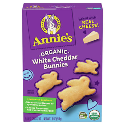Annie's Organic White Cheddar Bunnies Baked Crackers, 7.5 oz - Fairway